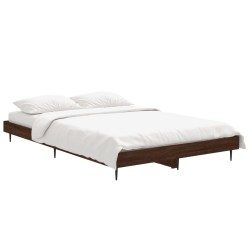 Cadre de lit sans matelas chêne marron 120x190 cm 