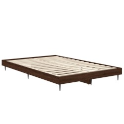 Cadre de lit sans matelas chêne marron 120x190 cm 
