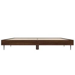 Cadre de lit sans matelas chêne marron 120x190 cm 
