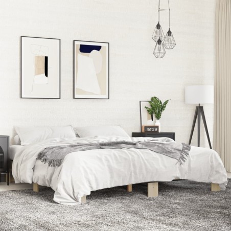Cadre de lit sans matelas chêne sonoma 180x200 cm 