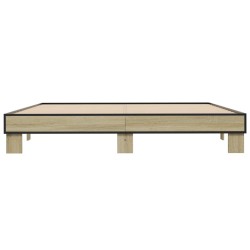 Cadre de lit sans matelas chêne sonoma 180x200 cm 