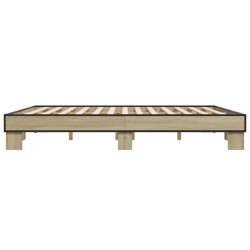 Cadre de lit sans matelas chêne sonoma 180x200 cm 