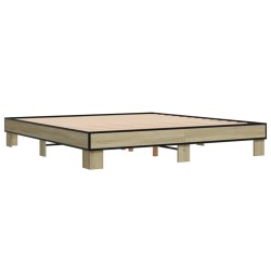 Cadre de lit sans matelas chêne sonoma 180x200 cm 