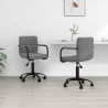 Chaises pivotantes à manger lot de 2 gris foncé velours 