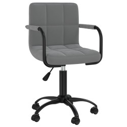 Chaises pivotantes à manger lot de 2 gris foncé velours 
