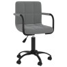 Chaises pivotantes à manger lot de 2 gris foncé velours 