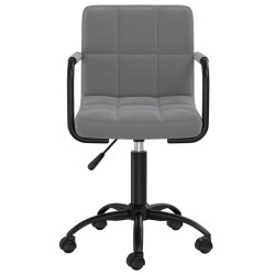 Chaises pivotantes à manger lot de 2 gris foncé velours 