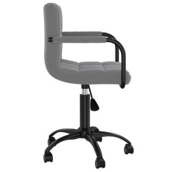 Chaises pivotantes à manger lot de 2 gris foncé velours 