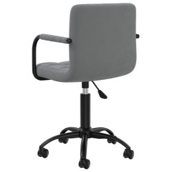 Chaises pivotantes à manger lot de 2 gris foncé velours 