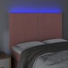 Tête de lit à LED Rose 144x5x118/128 cm Velours 