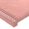 Tête de lit à LED Rose 144x5x118/128 cm Velours 