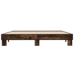 Cadre de lit sans matelas chêne fumé 180x200 cm 