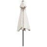 Parasol sable blanc avec Poteau en Acier 3 m 