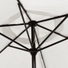Parasol sable blanc avec Poteau en Acier 3 m 