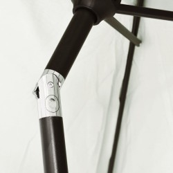 Parasol sable blanc avec Poteau en Acier 3 m 