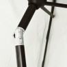 Parasol sable blanc avec Poteau en Acier 3 m 