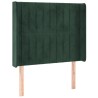 Tête de lit à LED Vert foncé 93x16x118/128 cm Velours 