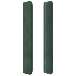 Tête de lit à LED Vert foncé 93x16x118/128 cm Velours 