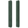 Tête de lit à LED Vert foncé 93x16x118/128 cm Velours 