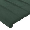 Tête de lit à LED Vert foncé 93x16x118/128 cm Velours 