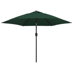 Parasol vert 3 m mât en acier 