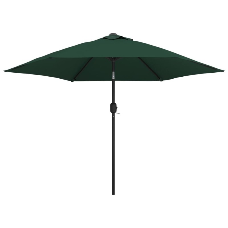 Parasol vert 3 m mât en acier 