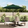 Parasol vert 3 m mât en acier 
