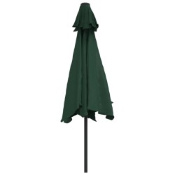Parasol vert 3 m mât en acier 