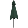 Parasol vert 3 m mât en acier 