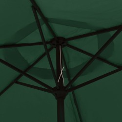 Parasol vert 3 m mât en acier 