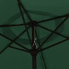 Parasol vert 3 m mât en acier 