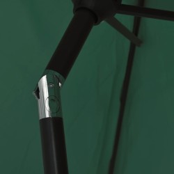 Parasol vert 3 m mât en acier 