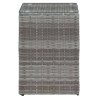Table d'appoint à dessus en verre Gris 35x35x52 cm Poly rotin 
