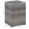 Table d'appoint à dessus en verre Gris 35x35x52 cm Poly rotin 