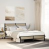 Cadre de lit sans matelas chêne sonoma 137x190 cm 