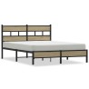 Cadre de lit sans matelas chêne sonoma 137x190 cm 
