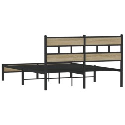Cadre de lit sans matelas chêne sonoma 137x190 cm 