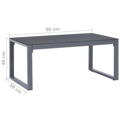Table basse 90x50x40 cm Aluminium 