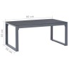 Table basse 90x50x40 cm Aluminium 