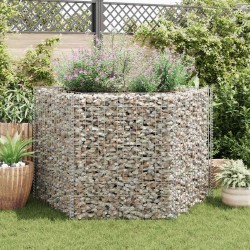Lit surélevé à gabion hexagonale 160x140x100 cm 