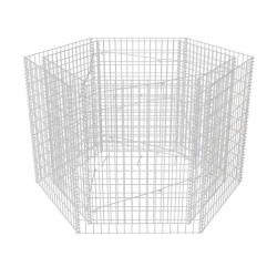 Lit surélevé à gabion hexagonale 160x140x100 cm 