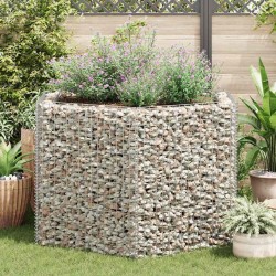 Lit surélevé à gabion hexagonale 160x140x100 cm 