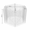 Lit surélevé à gabion hexagonale 160x140x100 cm 