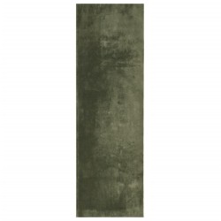 Tapis HUARTE à poils courts doux et lavable vert forêt 80x250cm 