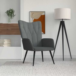 Chaise de relaxation Gris foncé Tissu 
