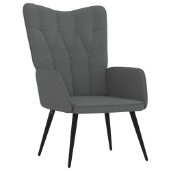Chaise de relaxation Gris foncé Tissu 