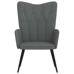 Chaise de relaxation Gris foncé Tissu 