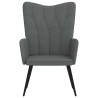 Chaise de relaxation Gris foncé Tissu 