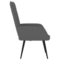 Chaise de relaxation Gris foncé Tissu 