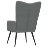 Chaise de relaxation Gris foncé Tissu 